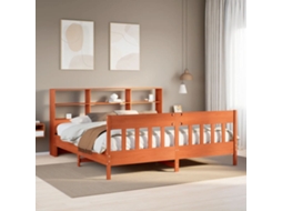 Cama De Casal | Camas Para Quarto | Cama Sem Colchão 180x200 Cm Pinho Maciço Castanho-mel