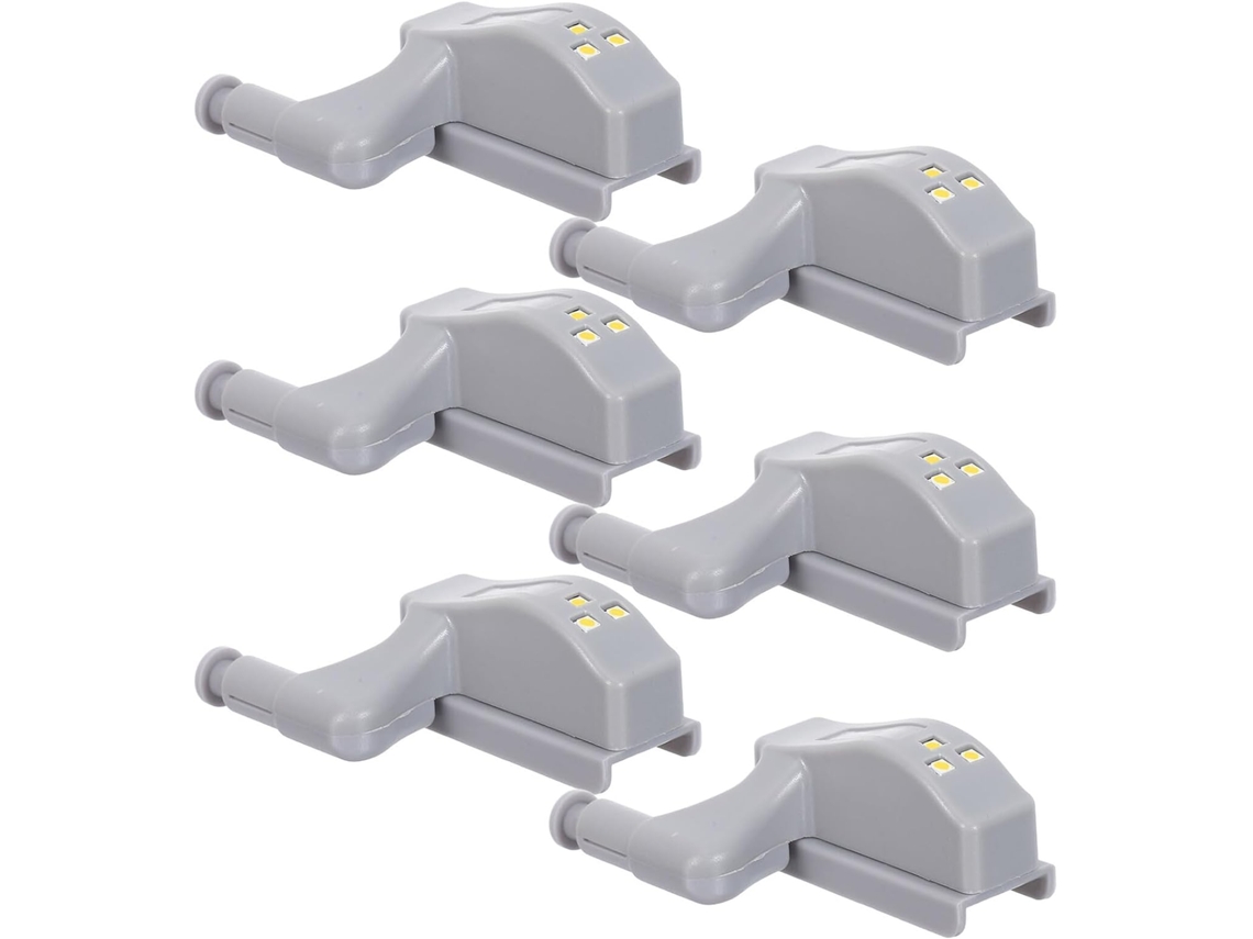 Conjunto de 6 Luzes Led para Dobradiças de Armários com Sensor Automático, Iluminação Interna Aconchegante. SFUSHOS