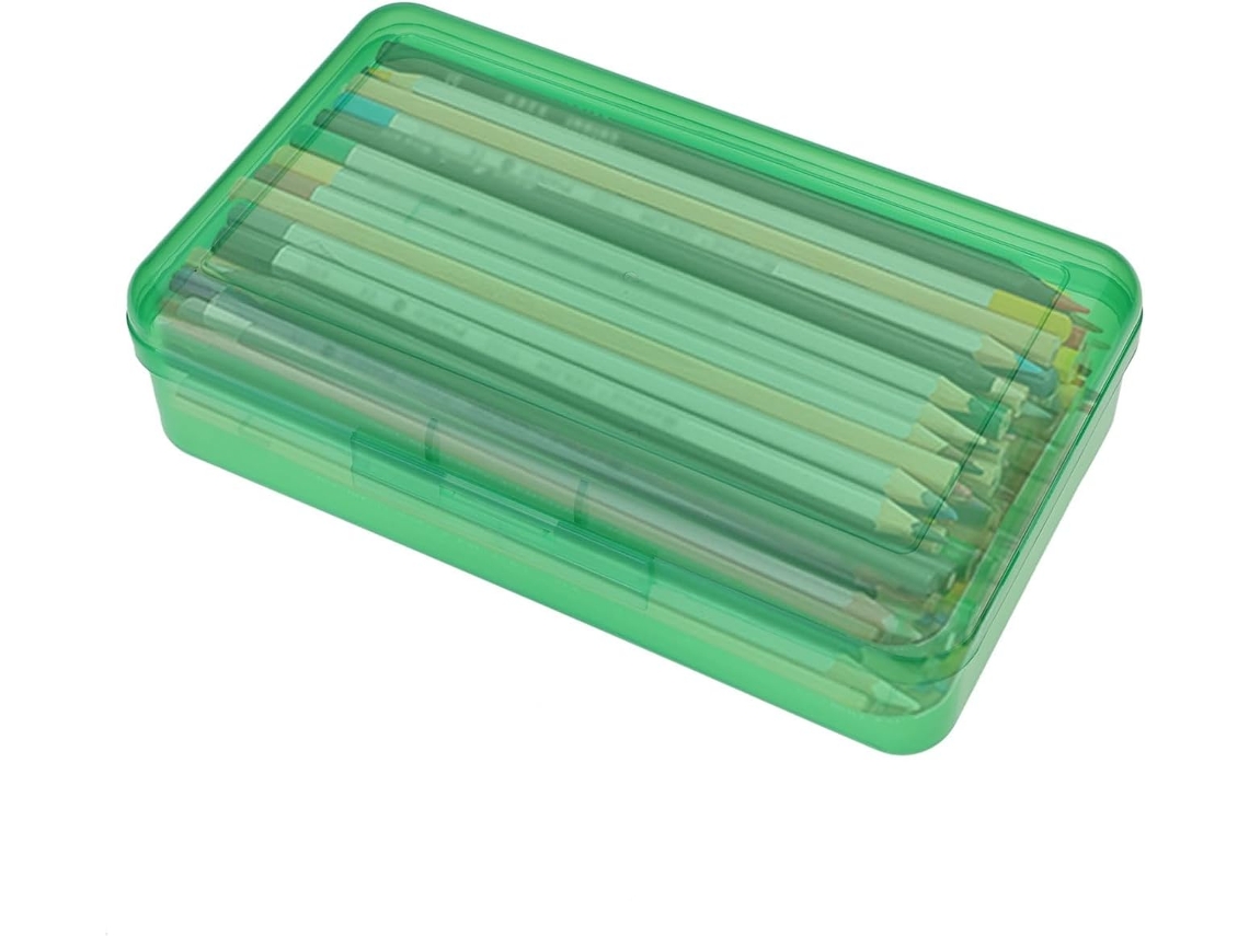 Estojo Transparente Para Lápis, 7,99 X 4,8 X 2,32 Polegadas (2)
