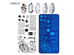 Placas De Transferência De Unhas, 3 Peças Retangularesom-d25