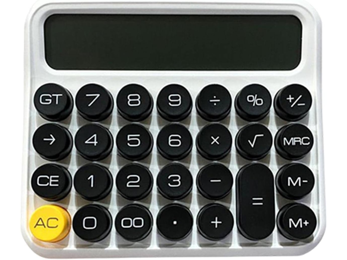 Calculadora De Mesa Com Visor Lcd, 12 Dígitos, Desligamento Automático
