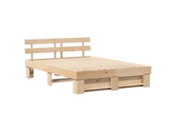 Conjunto 1 Cama Moderna Vidaxl Castanho Madeira De Pinho Maciça (150 X 200 Cm)
