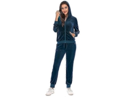 Conjunto De Moletom Feminino Bright Deer: Moletom Com Capuz E Calça De Treino - Lazer, Esportes E Dormir - Inverno, Primavera E Outono Azul