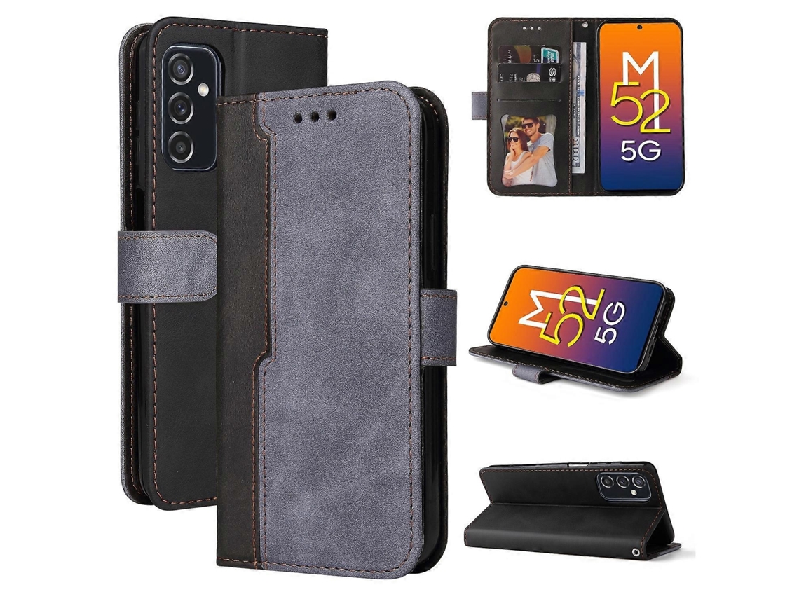 Capa Couro Pu Para Samsung Galaxy M52 5g, Elysve