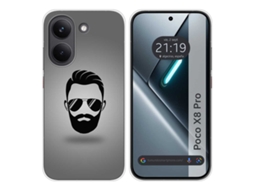 Capa Tumundosmartphone De Silicone Para Xiaomi Poco X8 Pro 5g Com Estampa De Barba Em Desenho Animado