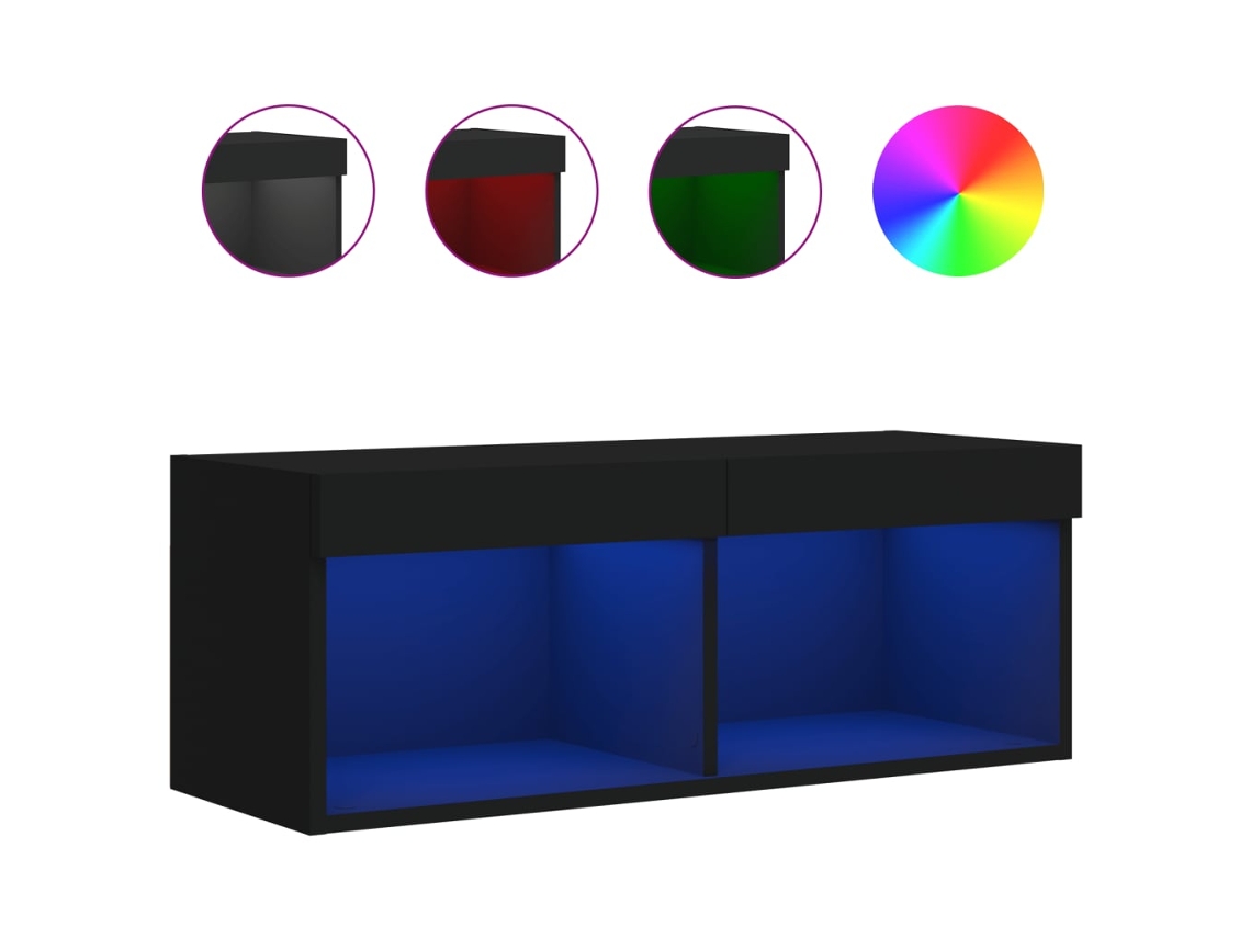 Tv Cabinet, Tv Cabinets Vidaxl Preto Madeira Processada (n/a)