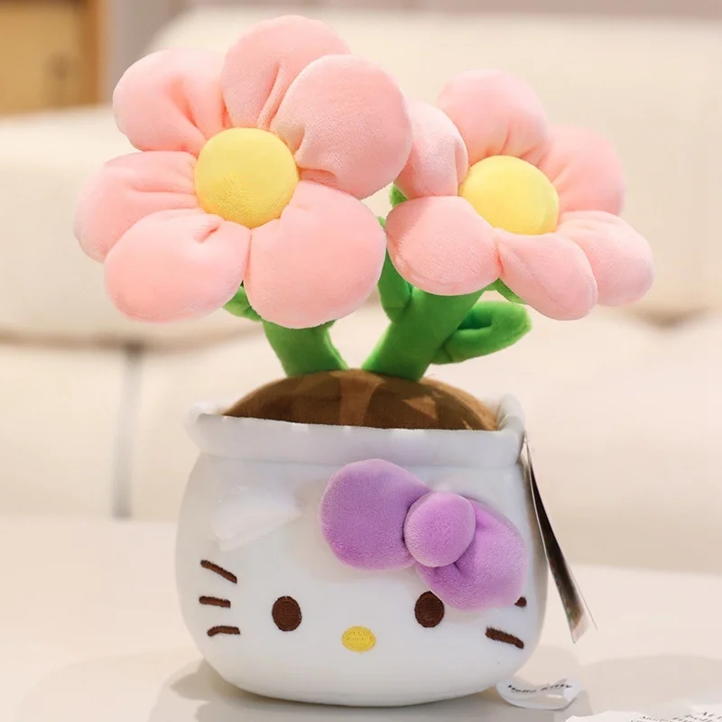 (rosa) Boneca De Pelúcia Em Vaso Com Planta Artificial - Decoração De Mesa - Presente Para O Dia Dos Namorados