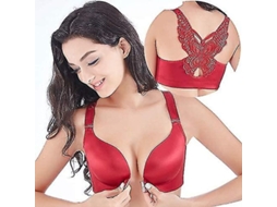 2026 sujetador Comfort Rose com Fecho Frontal e Design T back de Calcinha, Sem Arame e Sem Costuras para Mulher