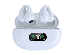 Auriculares Sem Fio Clipe Condução Óssea Led Toque YIZHOOD Bluetooth Branco