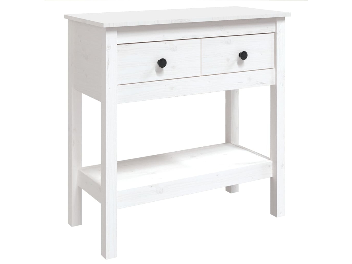 Console Table, Console Tables Vidaxl Branco Madeira De Pinho (n/a)
