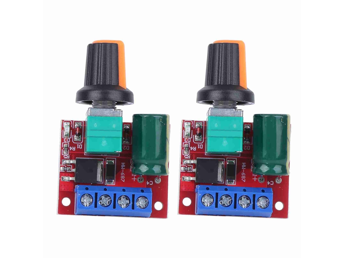 Controlador De Velocidade Pwm Mini Motor Dc 4.5v-28v 5a Driver Led Módulo Ajustável 2pcs