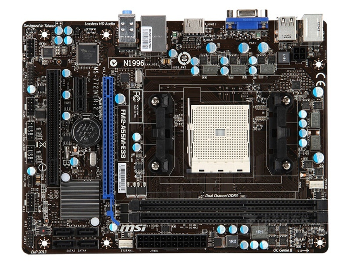 Motherboard MSI Fm2 a55m e33 (socket Fm2 Amd A55 Ddr3 Micro Atx)