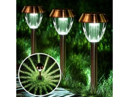 Luzes De Caminho Movidas A Energia Solar Para Áreas Externas Pacote Com 6 Luzes De Jardim Movidas A Energia Solar Até 12 Horas De Brilho Olysi Shop