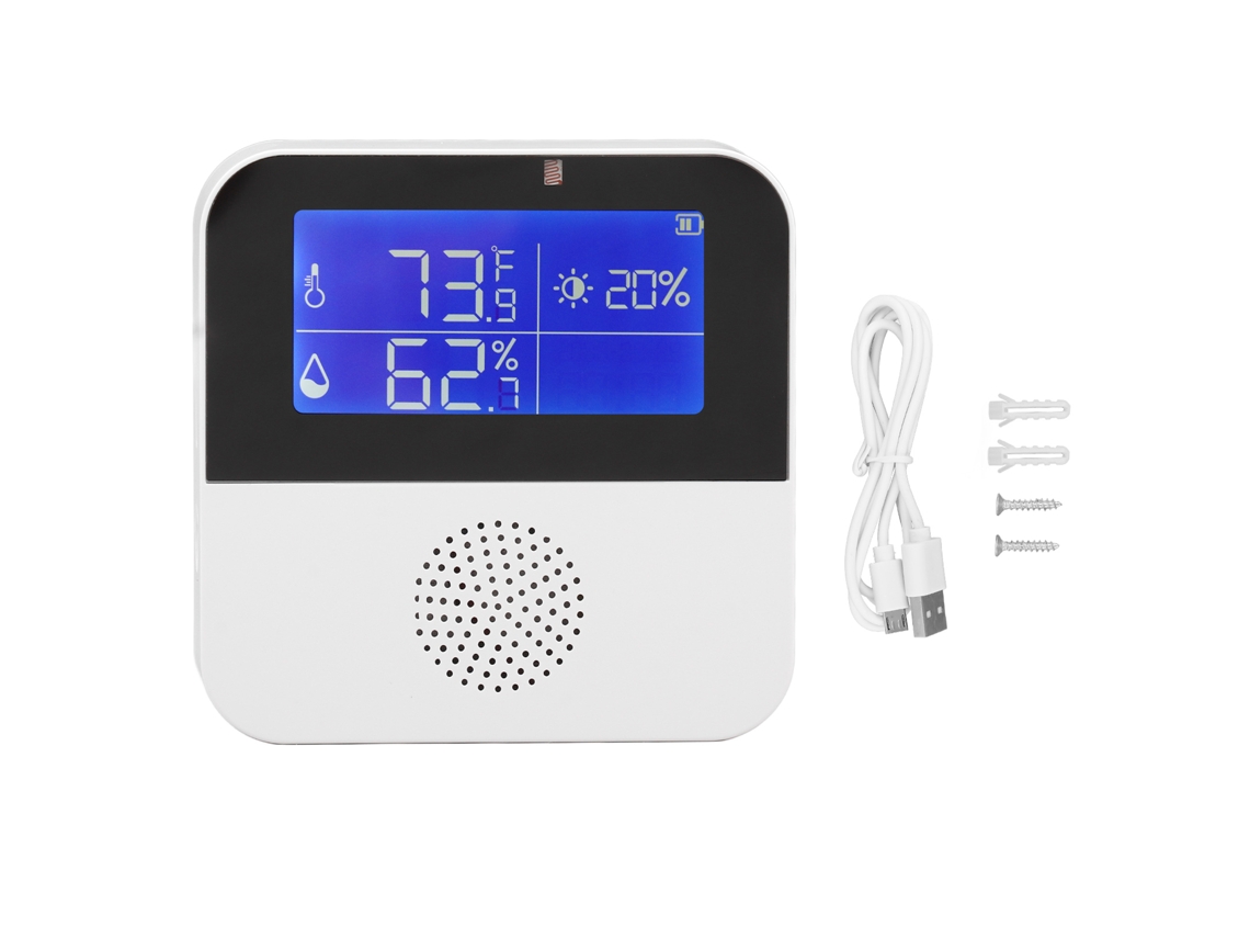 Sensor WiFi de Temperatura e Umidade Primerox com Tela LCD de 2,9 polegadas | S/MARCA