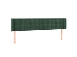 Headboard, Headboards Vidaxl Verde Veludo (163 X 16 X 78/88 Cm)