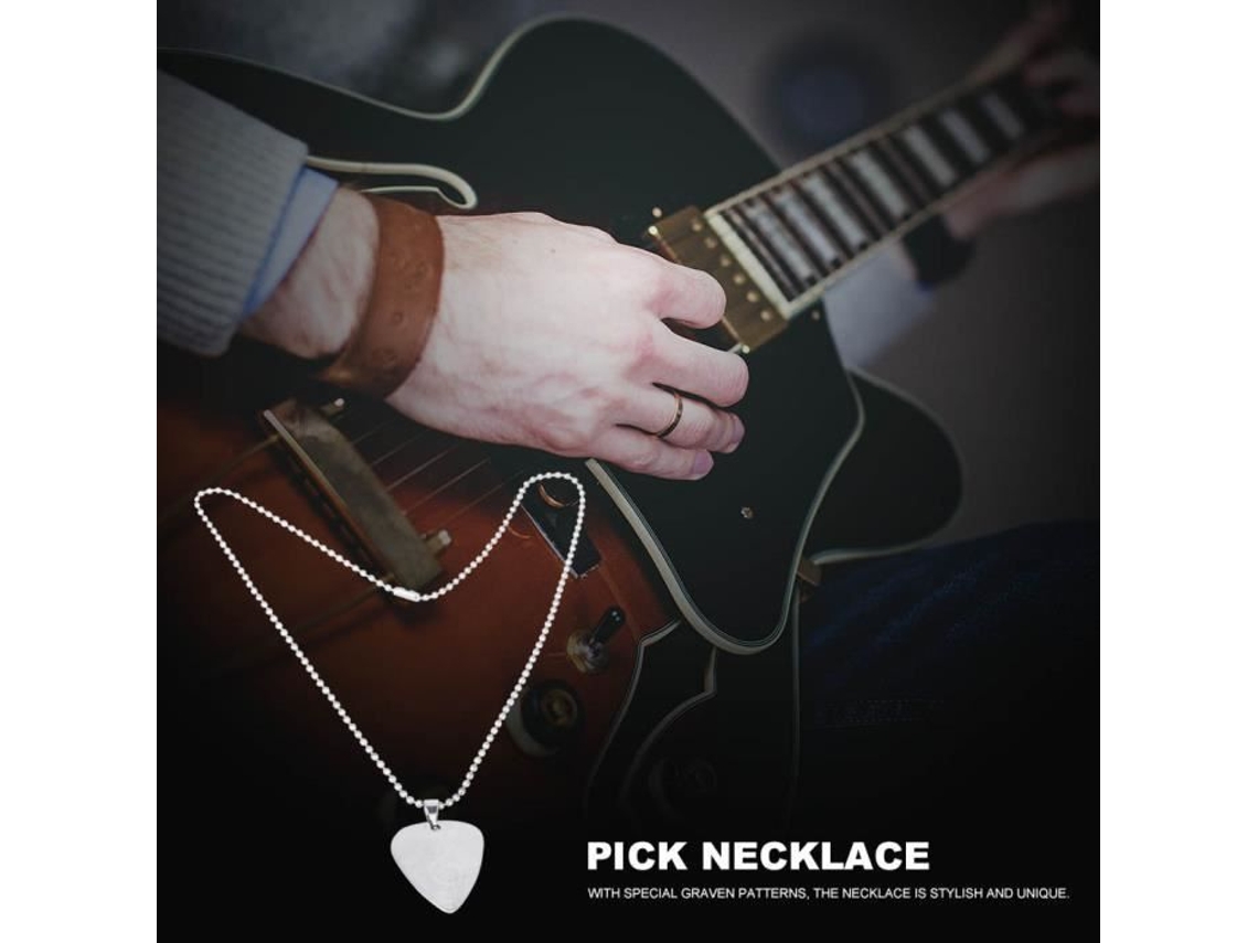 Corrente de Palheta de Guitarra Metal Clássico Guitarra Palheta de Baixo Colar Corrente Acessórios para Instrumentos E