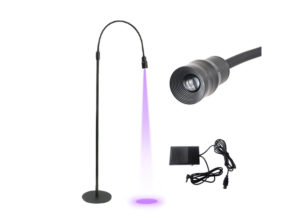 Luz De Cílios Uv 10w Com Pedal E Braço Flexível