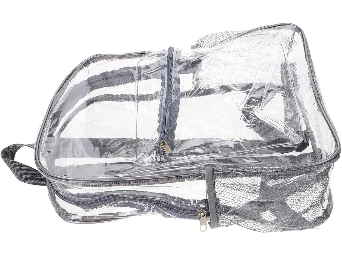Mochila Escolar Grande, Impermeável E Transparente Em Pvc.