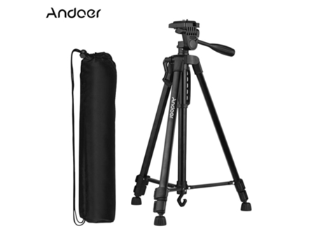 Suporte Para Tripé Fotográfico De 135 Cm / 53 Pol. Liga De Alumínio Leve Para Câmera De Smartphone Andoer