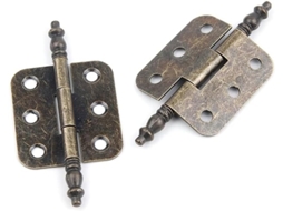 Dobradiças De Ferro Antigas Com Cabeça Decorativa Em Formato Coroa Para Portas Armários, Em Bronze, Para Armários E