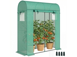 Miniestufa de Jardim em Aço Galvanizado e Pe, 170x68x200 Cm ZACHARY