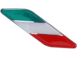 Instalação fácil com a bandeira italiana e design de alça em liga de alumínio.