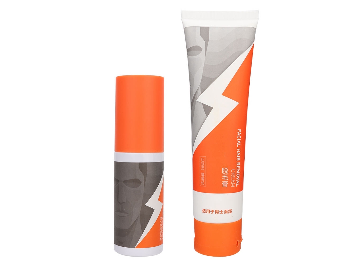 Kit De Remoção De Barba E Cabelo Facial Para Homens 150g Painless - Suave, Hidrata E Retarda Crescimento