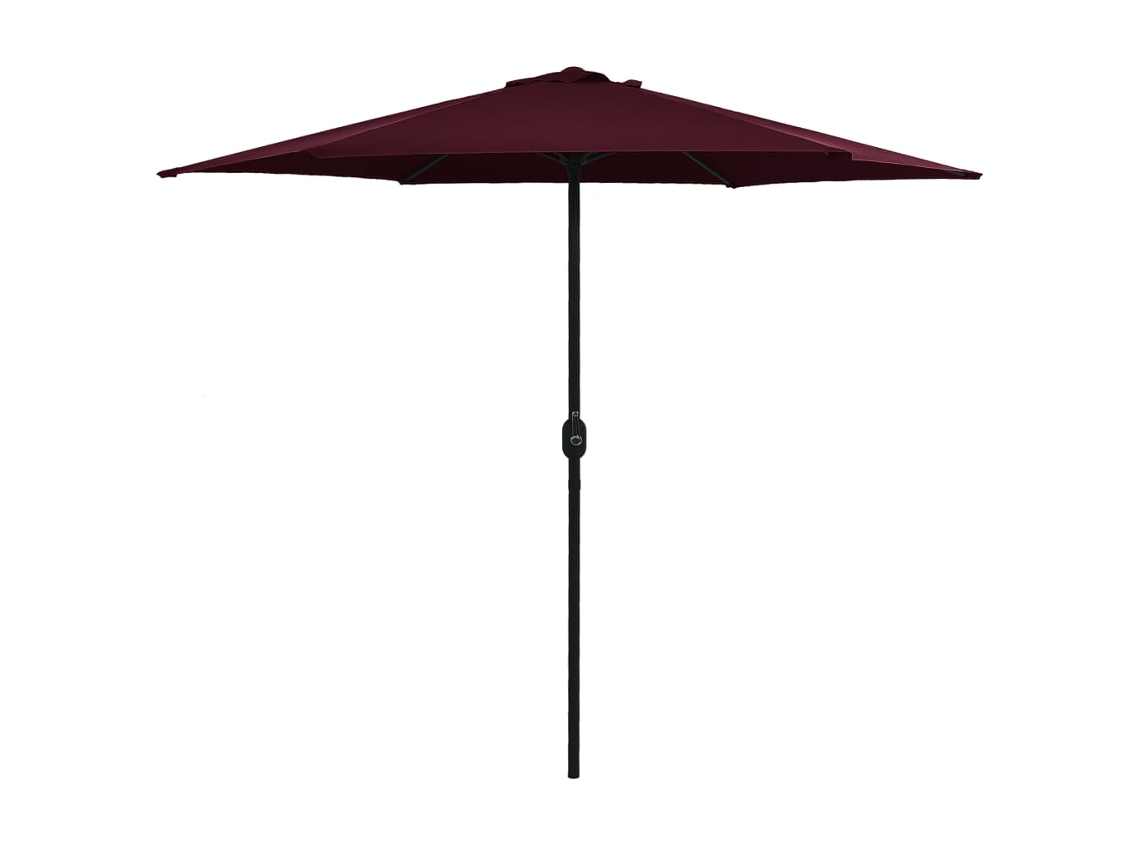 Vidaxl Guarda-sol De Jardim Com Poste De Alumínio 270x246 Cm Bordô