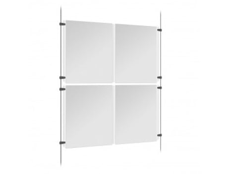 Kit de Cabos 2 x Pastas Duplas Suspensas A3 Estudioplast Vertical Multifuncional Cabo