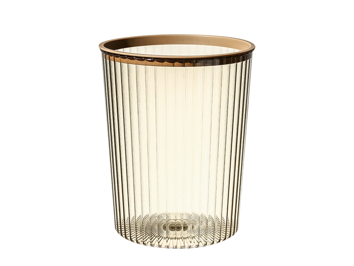 Lixeira Transparente Grande Capacidade para Casa Cor Café