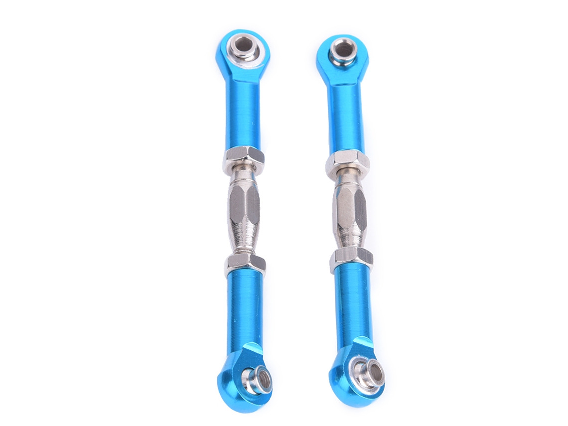 2pcs Vara De Tração De Direção Em Liga De Alumínio Para Carro Modelo Rc Hsp 94111 94188 94118 (azul)