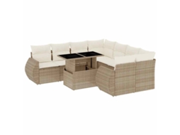 Garden Sofa Set, Garden Sofa Sets Vidaxl Bege Rattan / Vime (n/a)