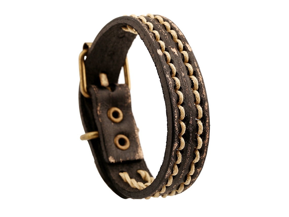 Pulseira Tecelada Manual Unissex Com Fivela Presente