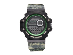 Reloj Casual Moderno Para Hombres Estudiantes Con Correa De Silicona Impermeable Verde