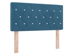 Conjunto 1 Cabeceira Estofada Vidaxl Azul Veludo (90 Cm)