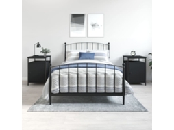 Vidaxl Mesas De Cabeceira 2 Pcs 40x42x60 Cm Derivados De Madeira Preto