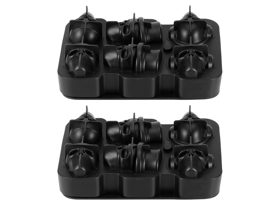 Forma De Gelo Halloween Laxiscreed Com 6 Caveiras Em Silicone Para Cozinha