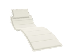 Almofadão de espreguiçadeira VIDAXL Creme Tecido (186x58x3cm)