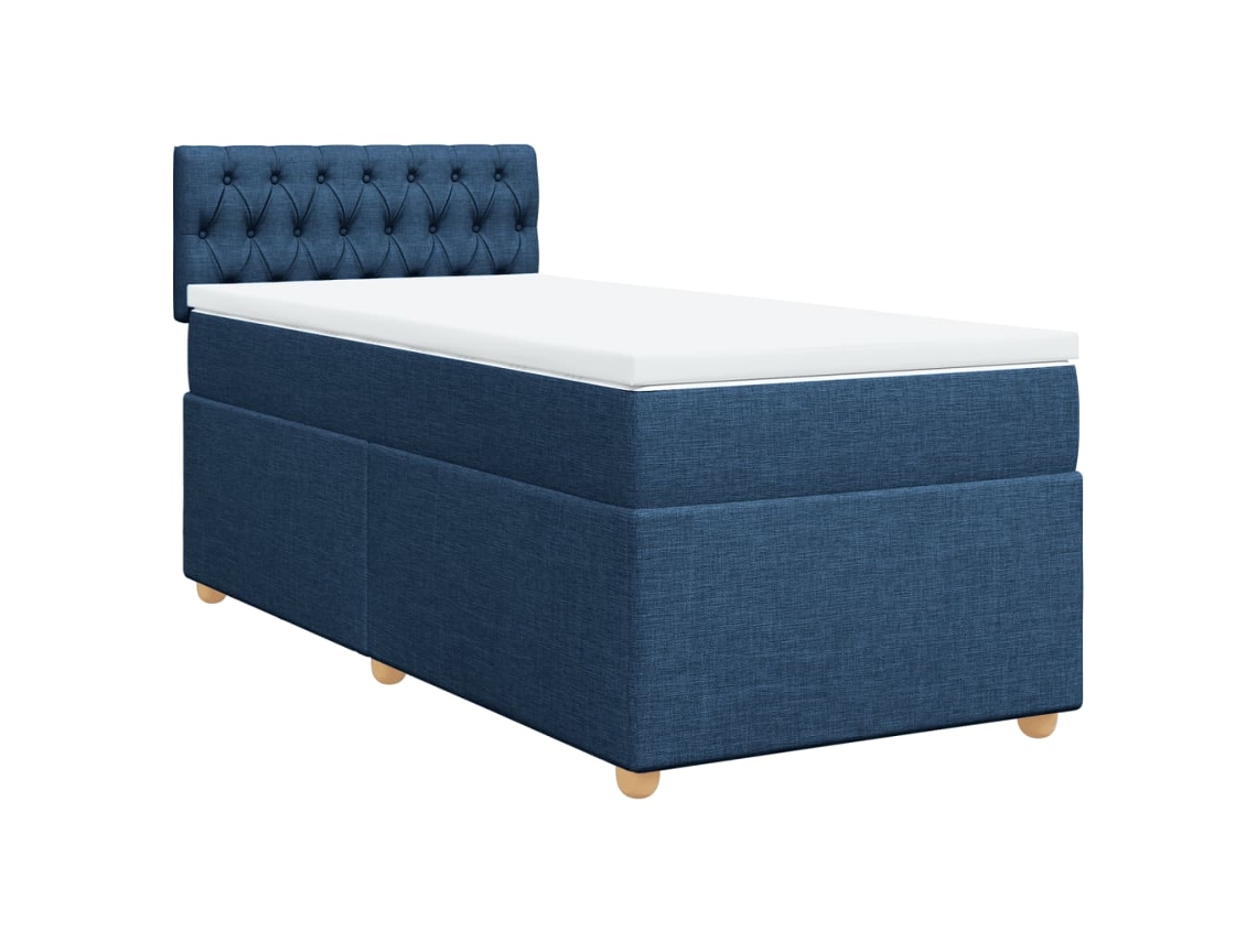Box Spring Bed, Box Spring Beds Vidaxl Azul Tecido (90 X 200 Cm)