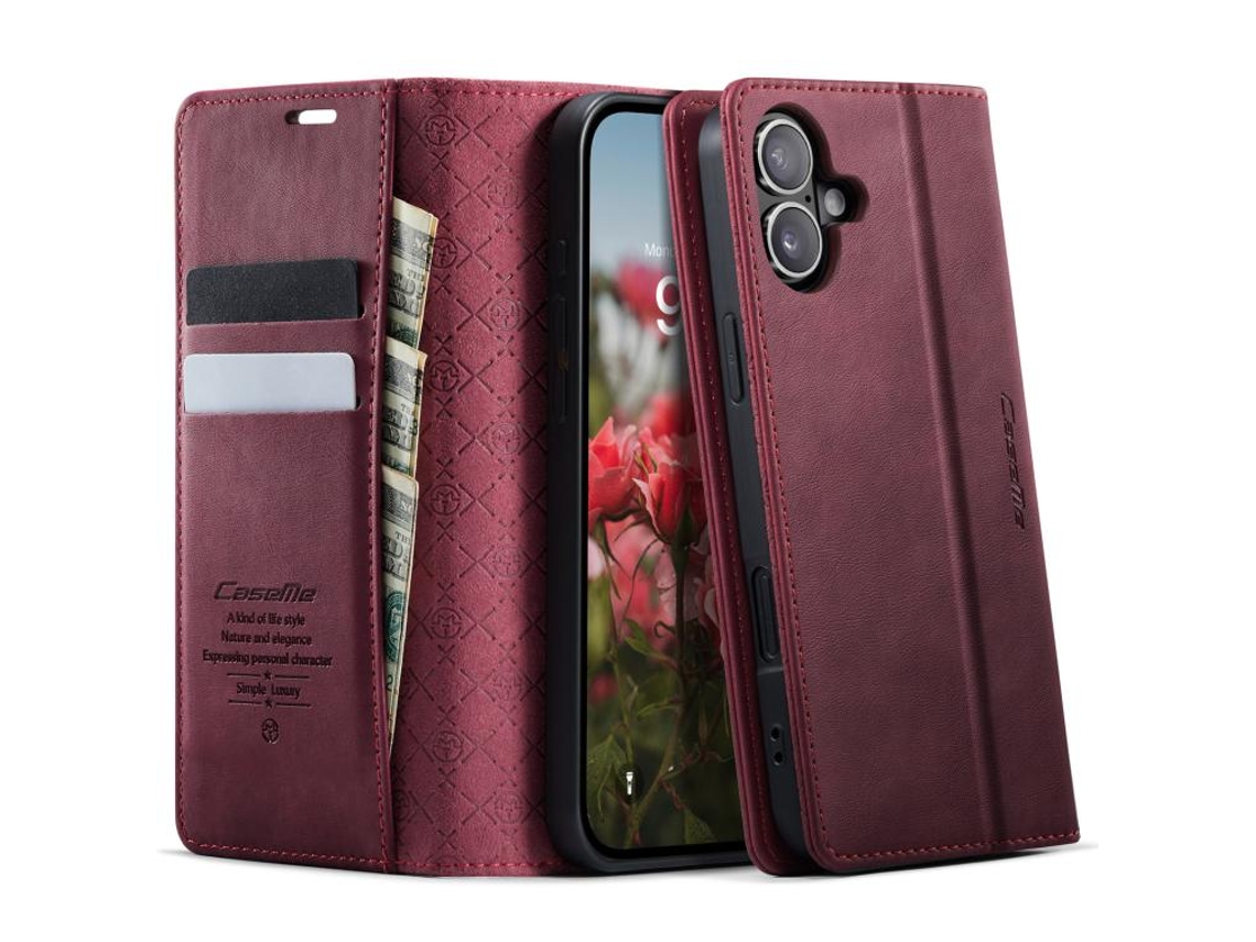 Capa Para Iphone 17 - Couro De Bezerro Com Microfibra E Proteção Rfid