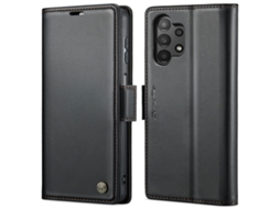 Capa Para Samsung Galaxy A04s Borboleta Fivela Litchi Textura De Telefone De Couro Rfid Antirroubo Preta