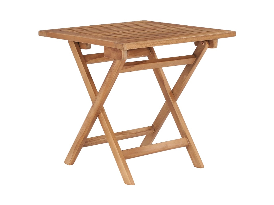 Vidaxl Mesa De Jardim Dobrável 45x45x45 Cm Madeira De Teca Maciça