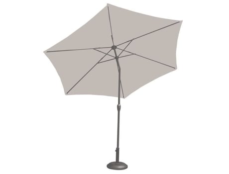 Guarda-sol reto LED Monaco - Diam. 270 cm - Cinza pérola