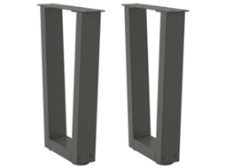 Vidaxl Pés Para Mesa De Centro Em V, 2 Peças, Antracite, 28x(42-43,3) Cm, Aço