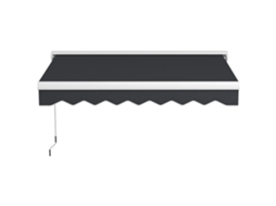 Toldo Retrátil Elétrico 250x200cm (comando Remoto, Cinzento Escuro)