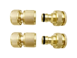 Conector De Mangueira Jardim, 4 Peças Conector De Mangueira De Latão Com Rosca Externa 1/2 E 3/4