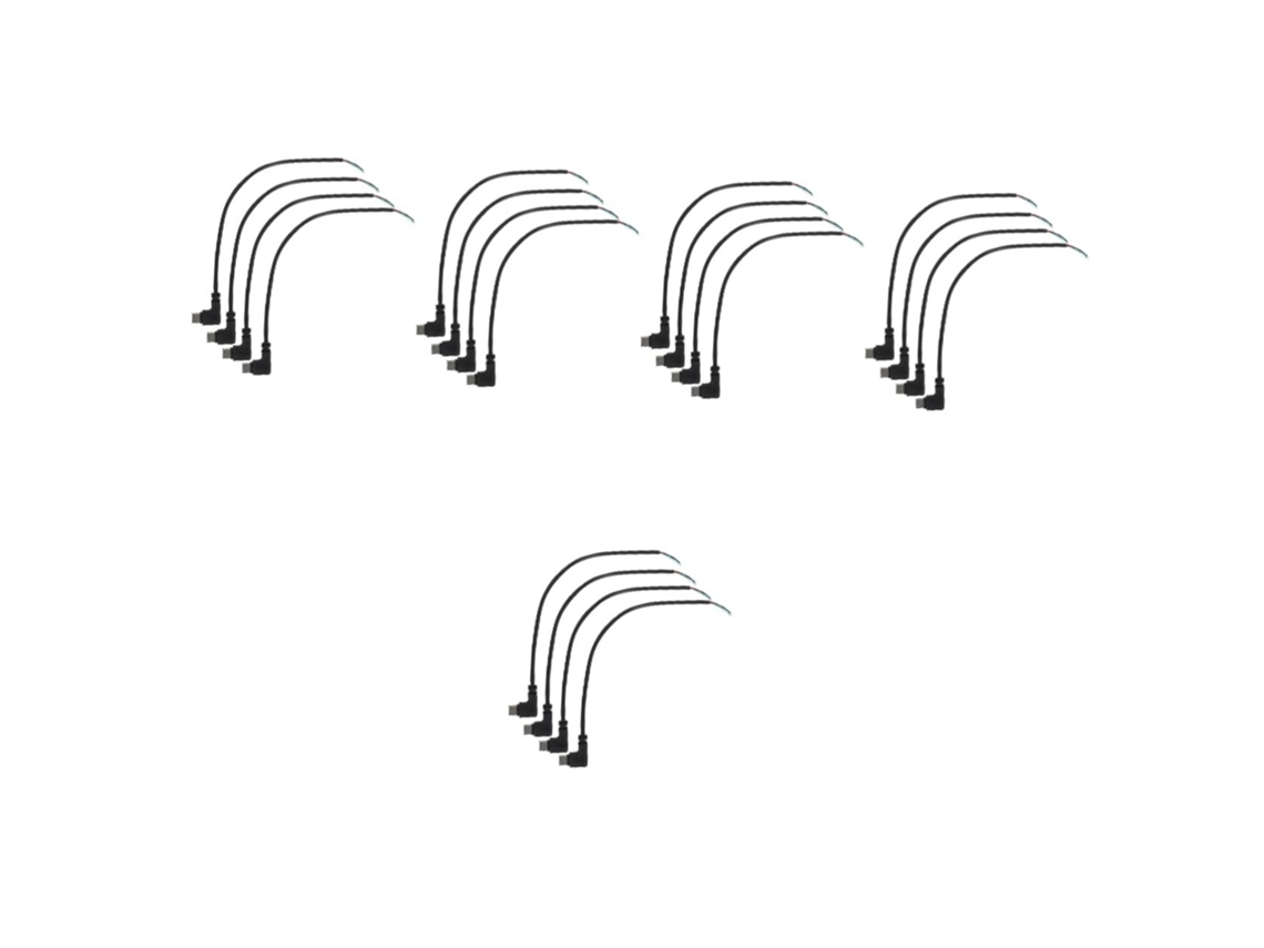 20 Cabos Usb Tipo C Com Conector Macho Em Pvc Para Transferência E
