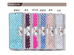 Capa de Telefone EOOCOO (padrão de Seda com Diamantes Brilhantes)