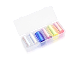 Adesivos Holográficos para Unhas com Efeito Aurora, Ferramentas de Decoração para Unhas "faça Você Mesmo", com Design em Película de Celofane. MDUG