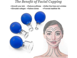Conjunto Profissional de 4 Peças Massageadores Faciais Vidro para Rejuvenescimento Facial e Terapia da Pele Co M Esferas Silicone. GOKOCO